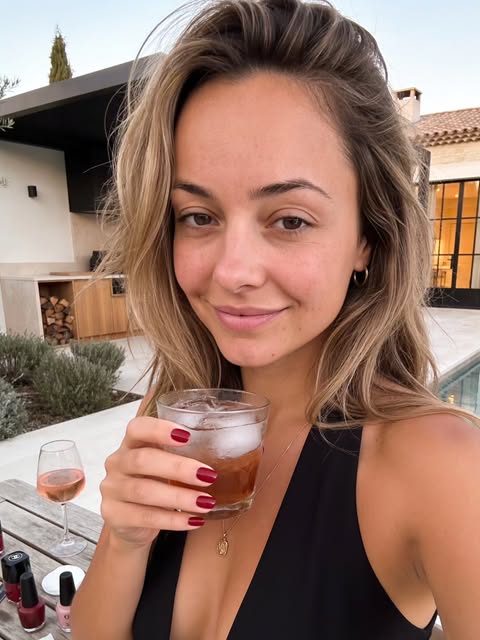 Mia profite d’un verre sur une terrasse à Aix-en-Provence